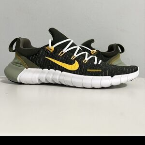 Nike Free Run 5.0 Next Nature "Sequoia/University Gold/Oil Green" Men's Running
